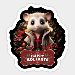 Christmas Possum Sticker